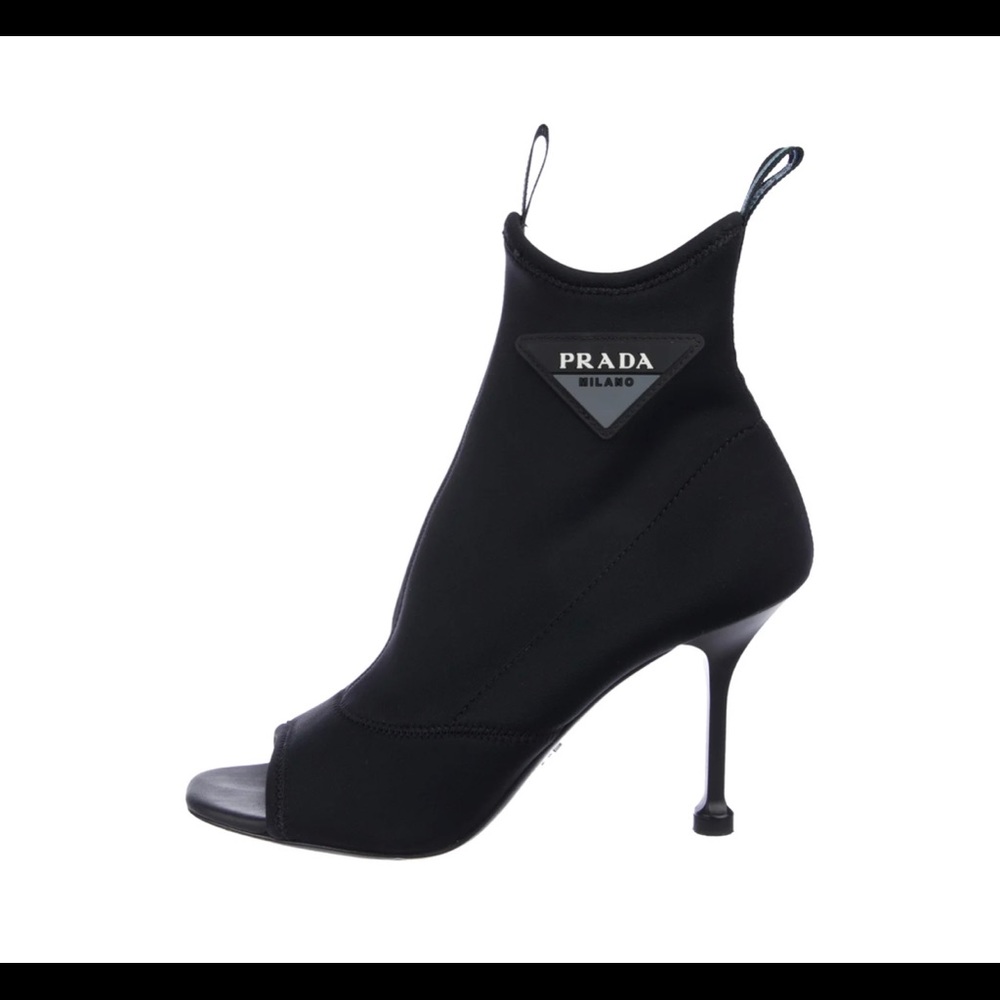 Prada Boots sz 6 1/2 black peep toe